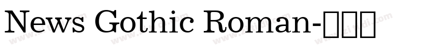 News Gothic Roman字体转换